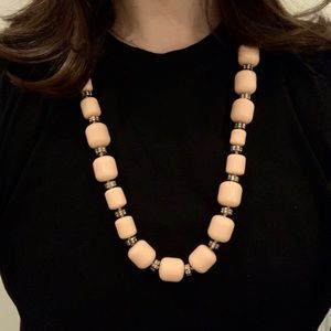 Peach and Pave Necklace
